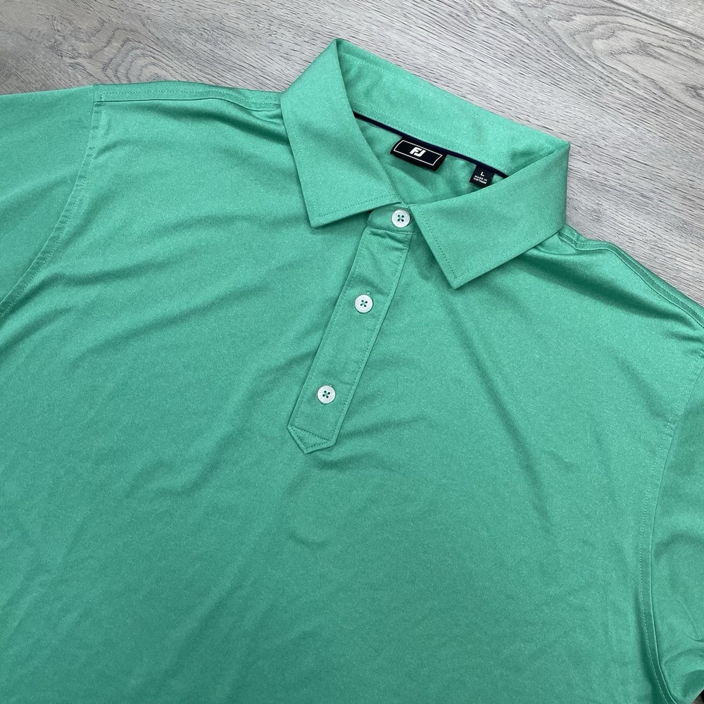 Footjoy Timberlakes Country Club Golf Polo Green Men Sz L Golf Preppy